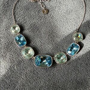 Touchstone Crystal Blue and Silver Necklace